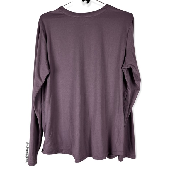 Maurices Purple Long Sleeve Faux Wrap Chocker Neck Blouse - Size Large - Picture 6 of 6